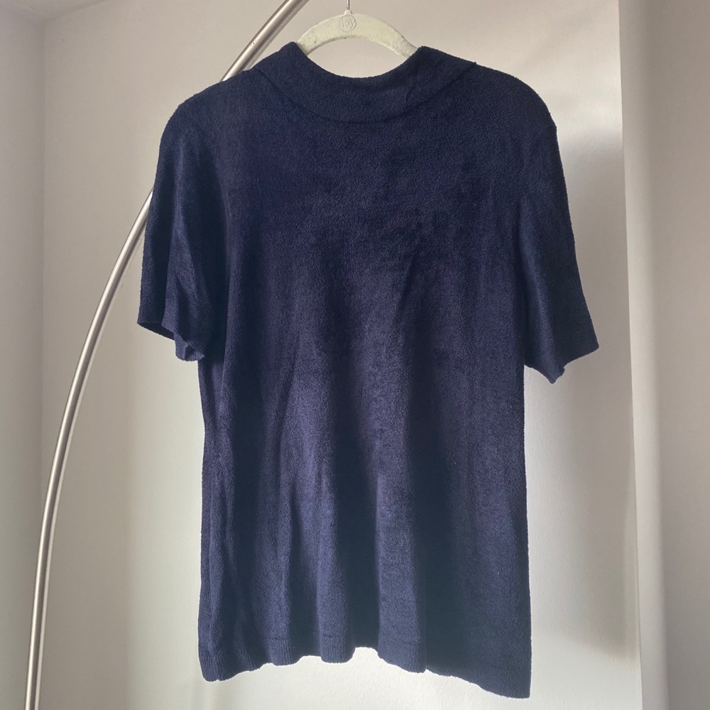 Loft Blue soft fuzzy short sleeve T-shirt